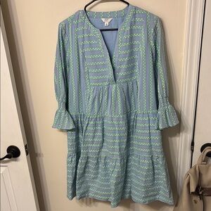 Crown & Ivy Green Bell Sleeve Sundress